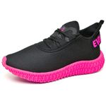 Tênis Boost Feminino Evoltenn Esporte Casual Colmeia Preto Rosa