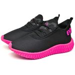 Tênis Boost Feminino Evoltenn Esporte Casual Colmeia Preto Rosa