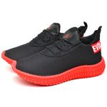 Tênis Boost Masculino Evoltenn Esporte Casual Colmeia Preto Vermelho