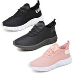 Kit 3 Tênis Boost Unissex Evoltenn Esportivo Colmeia Black, Nude e Preto Branco
