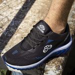 Kit 3 Tênis Masculino Esportivo Evoltenn Tube Runner Cinza, Black e Azul