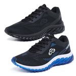 Kit 2 Tênis Masculino Esportivo Evoltenn Tube Runner Black e Azul