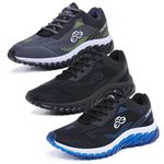Kit 3 Tênis Masculino Esportivo Evoltenn Tube Runner Cinza, Black e Azul