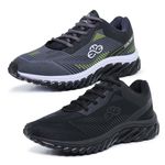 Kit 2 Tênis Masculino Esportivo Evoltenn Tube Runner Cinza e Black