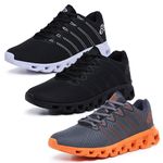 Kit 3 Tênis Masculino Esportivo Evoltenn Running Nuvem Preto, Black e Cinza