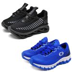 Kit 2 Tênis Infantil Evoltenn Trança e Impacto Black e Azul