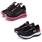 Kit 2 Tênis Infantil Evoltenn Trança e Impacto Pink e Pink