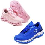 Kit 2 Tênis Infantil Evoltenn Trança e Impacto Rosa e Azul