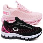 Kit 2 Tênis Infantil Evoltenn Trança e Impacto Rosa e Pink