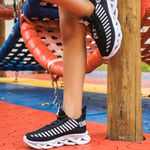 Kit 2 Tênis Infantil Evoltenn Trança e Impacto Preto Branco e Pink