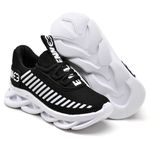 Kit 2 Tênis Infantil Esportivo Modelos Diferentes Preto Branco e Branco