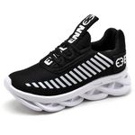 Kit 2 Tênis Infantil Esportivo Modelos Diferentes Preto Branco e Branco