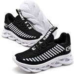Kit 2 Tênis Infantil Esportivo Modelos Diferentes Preto Branco e Branco