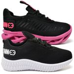 Kit 2 Tênis Infantil Esportivo Modelos Diferentes Pink e Black