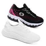 Kit 2 Tênis Infantil Evoltenn Confortável Modelos Diferentes Pink e Branco