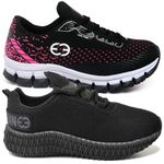 Kit 2 Tênis Infantil Evoltenn Confortável Modelos Diferentes Pink e Black