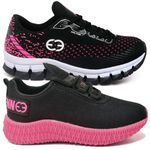 Kit 2 Tênis Infantil Evoltenn Confortável Modelos Diferentes Pink e Preto Rosa