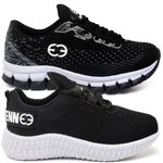 Kit 2 Tênis Infantil Evoltenn Confortável Modelos Diferentes Preto e Preto Branco