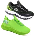Kit 2 Tênis Infantil Evoltenn Confortável Modelos Diferentes Verde