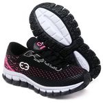 Tênis Infantil Evoltenn Impacto Preto Pink