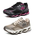 Kit 2 Tênis Infantil Feminino Evoltenn Turbo Kids Bege e Pink