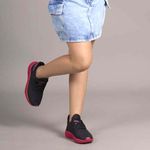 Tênis Infantil Esportivo Evoltenn Colmeia Preto Rosa