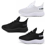 Kit 3 Tênis Infantil Esportivo Colmeia Branco, Preto Branco e Black