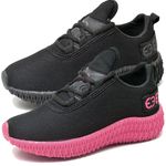 Kit 2 Tênis Infantil Esportivo Colmeia Black e Preto Rosa