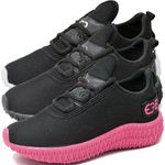 Kit 3 Tênis Infantil Esportivo Colmeia Preto Branco, Black e Preto Rosa