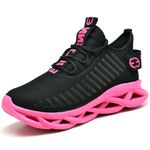 Tênis Easy Style Feminino Evoltenn Solado Trançado Preto Pink