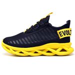 Tênis Easy Style Feminino Evoltenn Solado Trançado Preto Amarelo