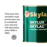 Tinta automotiva Laca Nitrocelulose Skylack 900ml - Vermelho Royal VW 84/90