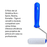 Rolo De Lã Sintética 9cm - Epóxi, Resina, Esmalte - Tigre