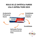 Rolo De Lã Sintética Parede Lisa E Áspera Tigre 23cm