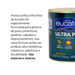 Tinta Ultra Piso Acrílico Premium 3,6 litros Eucatex - Vermelho Segurança