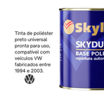 Tinta Base Poliéster Preto Universal Lisa VW 94/03 - Skylack 900ml