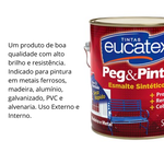 Tinta Esmalte Sintético Peg e Pinte Eucatex 3,6l - Tabaco Brilhante