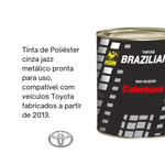 Tinta Poliéster Auto Cinza Jazz Toyota 13 900ml Brazilian