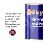 Tinta Base Poliéster Prata bari Metálica Fiat 03/16 900ml Skylack