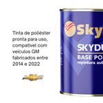 Tinta Base Poliéster Cinza Grafite GM 14/22 Metálico 900ml Skylack