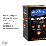 Tinta Ultra Piso Acrílico Premium Cinza Escuro Eucatex - 18l