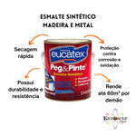 Tinta Esmalte Sintético Peg e Pinte Eucatex 3,6l - Azul Mar Brilhante