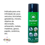 Tinta Spray Uso Geral - Preto brilhante Colorart 300ml