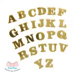 Letras em Acrilico dourado