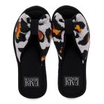 Pantufa Feminina Comfort Cinza Animal Print Antiderrapante