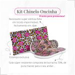 Chinelo Feminino Beijo Animal Print Com Necessaire 