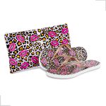 Chinelo Feminino Beijo Animal Print Com Necessaire 