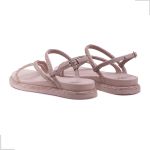 Rasteira Papete Feminina Fabi Herzer Birken Tiras Finas Com Strass Nude