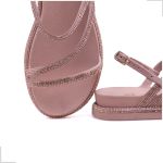 Rasteira Papete Feminina Fabi Herzer Birken Tiras Finas Com Strass Nude