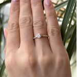 Anel De Ouro 18k Princess Com Zircônia